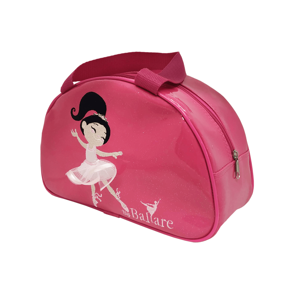 Bolsa Meia Lua Bordada em Verniz Rosa Pink - Ballare-2780